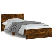 Vidaxl Posteljni okvir brez vzmetnice z vzmetnice dim. hrast 100x200cm