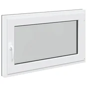 Vidaxl Okno za klet RISOR 100 x 60 cm PVC in steklo Antracit