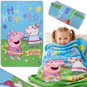 Peppa Pig Pujsa Pepa Barvita, mehka odeja iz flisa, posteljno pregrinjalo za otroke 100x150 cm, OEKO-TEX