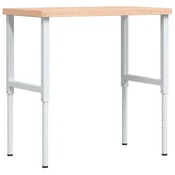 Vidaxl Delovna miza 100x60x(73-99,5) cm trdna bukovina pravokotna
