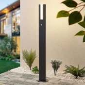 Projektor Lucande Virgalia LED, detektor gibanja, 100 cm, IP54 - Sodobni - antracit, opalno bela - Aluminij