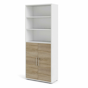 Bijela/u prirodnoj boji modularna biblioteka u dekoru hrasta 89x222 cm Prima – Tvilum