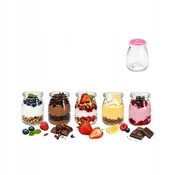 shumee Posodice za sladico 150 ml jogurt steklen kozarec za puding med darilo 5x