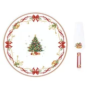 Cake serving platter and server, porcelain, 32cm, Christmas Tale - E