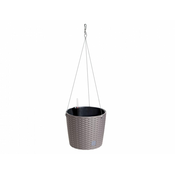 Prosperplast Pokrov za cvetlični lonec RATO ROUND W viseča plastika d26x22cm
