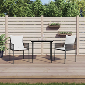 Vrtne stolice s jastucima 2 kom smede 54x61x83 cm od poliratana