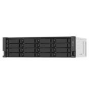 QNAP 16 bay NAS rackmount , AMD Ryzen V1000 series V1500B 4C/8T 2.2GHz, 16GB DDR4 RAM, 2 x 2.5GbE LAN, optional 10GbE & M.2 NVMe/SATA SSD expansion via a PCIe, 2 x PCIe 3.0 x 4 slots, USB 3.2 Gen (TS-1673AU-RP-16G)