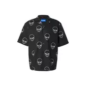 HUGO Srajca Eligino 50560698 Črna Relaxed Fit