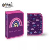 S-COOL SC2432 Jednodelna pernica sa dva flepa, puna, Ljubicasta