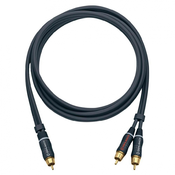 Oehlbach Cinch avdio Y-Kabel [2x Cinch vtič - 1x Cinch vtič] 10 m antracitne barve, pozlačeni vtični kontakti Oehlbach