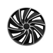 Turbo Silver Black Hubcap Set - 17