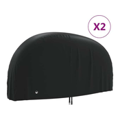 vidaXL Prevleka za kolo 2 kosa 200x70x110 cm 190T oxford blago