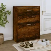 Vidaxl vidaXL Stojalo za čevlje dimljen hrast 63x24x81 cm