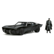 Avtomobilček Batman Batmobile 2022 Jada kovinski z lučko in figurico Batmana dolžina 28 cm