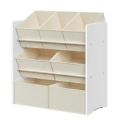 Songmics Polica za organizacijo igrač 295x625x60 cm bela