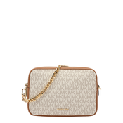 Michael Kors za ženske. 32S5GYTC5B Srednja naramna torba Bryant z bež logotipom (OSFA), Priložnostno, Platno