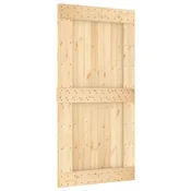 Vidaxl Drsna vrata NARVIK Naravna in črna 100 x 210 cm (213,5 cm)