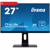 IIYAMA XUB2792QSU-B1 Monitor Prolite 27 ETE ULTRA SLIM LINE 2560x1440 WQHD IPS 5ms FreeSync 13cm 350cd/m2 VGA HDMI DisplayPort Speakers