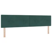 Vidaxl Vzglavje Temno zelena 200 cm Žamet