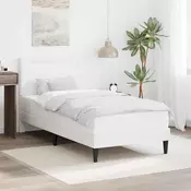 vidaXL Krevetna konstrukcija Bijela 80 x 200 cm Umjetna koža