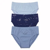 Lucky Kiddo spodnje hlače slip 3 kosi LK-BS 226_2 034814 F modra 134/140