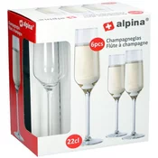 KOZARCI ZA ŠAMPANJEC ALPINA 220ML 6 KOSOV