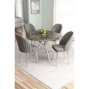 Hanah Home Trpezarijski set, 5 komada, Sivi