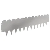 Vidaxl Robovi trave 10 szt. 103 x 25 cm Jeklo Srebrna