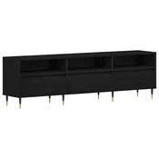 Vidaxl TV omarica Črna Orehovina 150 x 30 x 44,5 cm Konstruiran les