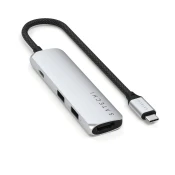 Satechi 4-in-1 USB-C Slim Multiport Adapter 4K - Silver