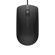 DELL DELL MS116 Miš, Ambidextrous, USB Type-A, Opticki, 1000 DPI, 1.8m kabel