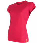 Sensor ženska majica s kratkimi rokavi Merino Wool Active, rdeča, XL