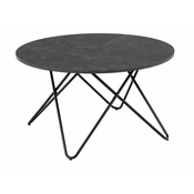 Klubska mizica Oakland 1010 Črni marmor, Črna, 45cm, MDF plošča, Okrogla