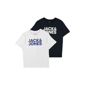 Jack & Jones Junior Majica CORP, modra, bela