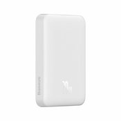 BASEUS Magnetic Mini Žica bez Power Bank 10000mAh 20W bijela 6932172620639