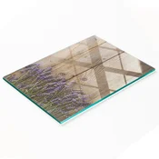 shumee Elegantna in trpežna steklena tabla s potiskom sivke na ploščah velikosti 80 x 52 cm