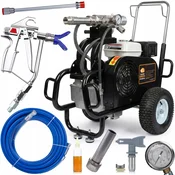 Rosfix Set Tornado Pro RTG6 – Airless Brizgalna Naprava Bencinska | 6.6 KM, 7.3 L/min, 3300 PSI, Cev 15 m 3/8, Šoba 241, Brizgalna Cev 50 cm, (5000356524)