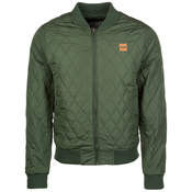 Diamond Quilt Nylon Jacket Olive