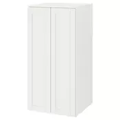 SMASTAD / PLATSA Garderober, bela s okvirom/s 3 police, 60x57x123 cm
