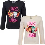 Nickelodeon MAJICA Z DOLGIMI ROKAVI Love 2 Laugh, temno siva, 116