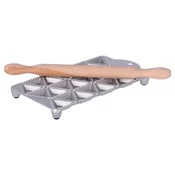 24-compartment ravioli mould, with rolling pin, 50 x 50 mm - Zokura
