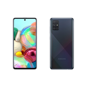 Samsung Galaxy A71, black promo