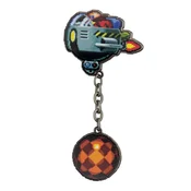 Sonic the Hedgehog bedž Dr Eggman Egg Mobile sa lancicem