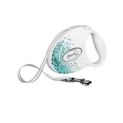 Flexi Glam Splash Ocean s kristali Swarovski M - Pes Vlečni povodec - 5 m - bela