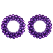 Vijenci s božicnim kuglicama 2 pcs Lila 33 x 33 x 7 cm