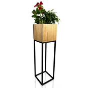 Flexistyle LOFT FIORINO hrastovo stojalo za rože 22x22x80 cm