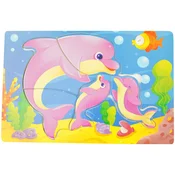 shumee Lesena pisana sestavljanka delfin barvanje puzzle