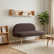 Oblazinjena klop z naslonom Temno rjava 110 x 60 x 76 cm