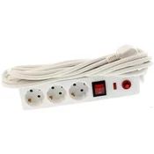 Produžni Kabel s Prenaponskom Zaštitom | 3 Uticnice | 3m | 3500W (16A) | WELL