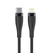 maXlife Maxlife kabel USB-C - Lightning, 1m, 27W, crni, najlon